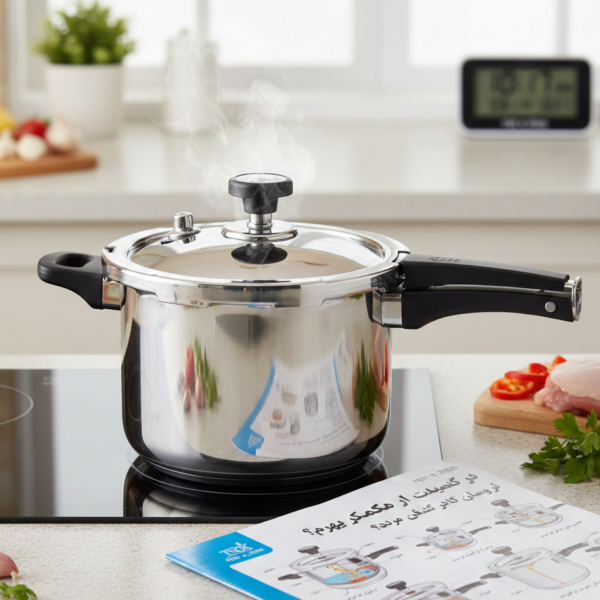 طرز استفاده از زودپز قابلمه‌ ای مرحله‌ به‌ مرحله