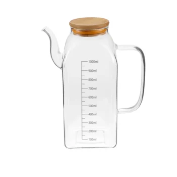 جاروغنی پیرکس مربع 1000 درب بامبو - Image 3