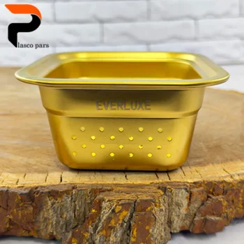 تفاله گیر استیل مربع طلایی - Image 2