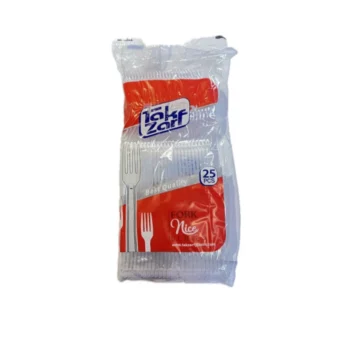 چنگال یکبار مصرف 25 عددی شفاف