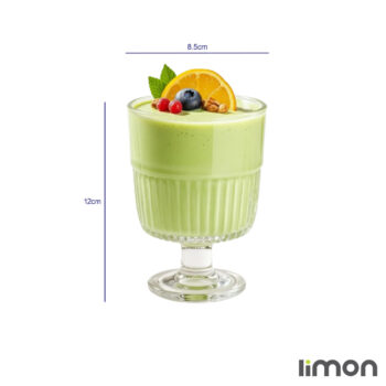 دسر خوری شیشه ای تکی لیمون - Image 3