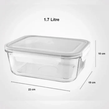 ست ظرف شیشه ای مستطیل 6پارچه لیمون - Image 3