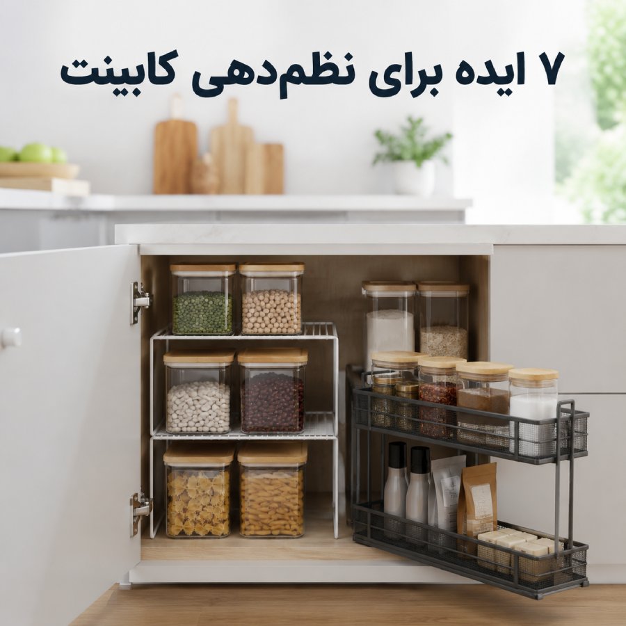 نظم دادن به کابینت: (۷ ایده عملی نظم دادن به کابینت) 1 7 ایده برای نظم دهی کابینت