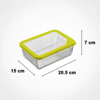ست ظرف شیاردار مستطیل لیمون - Image 4