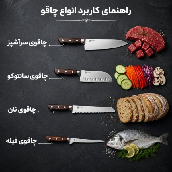 بهترین مارک سرویس چاقو+(قیمت بهترین مارک سرویس چاقو) 3 کاربرد انواع چاقو