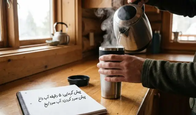 پیش گرمایی یا پیش سرد کردن (اختیاری) تراول ماگ